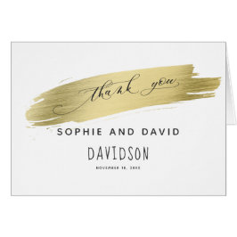 Glam Calligraphy Gold Stroke Bedankt