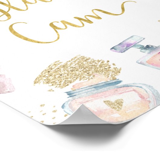Glam Cam Glitz & Glam Spa Birthday Sign Poster (Hoek)