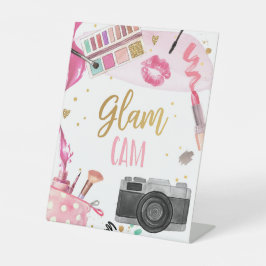 Glam Cam Spa Party Makeup Glamor Girl Birthday Po Reclamebord Met Voetstuk