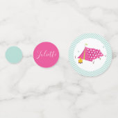 Glam Camp Makeover Spa Verjaardag Confetti (Achterkanten)