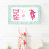 Glam Camp Makeover Spa Verjaardag Spandoek (Insitu)