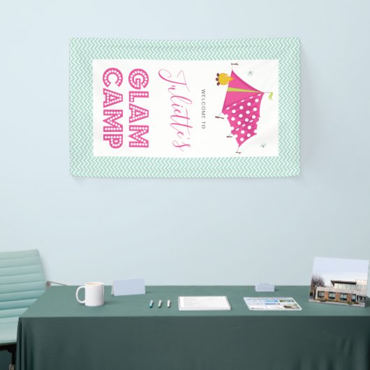 Glam Camp Makeover Spa Verjaardag Spandoek (Beurs)