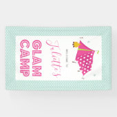 Glam Camp Makeover Spa Verjaardag Spandoek (Horizontaal)