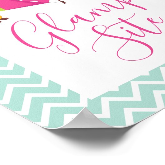 Glam Camp Spa Makover Birthday Poster (Hoek)