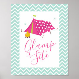 Glam Camp Spa Makover Birthday Poster