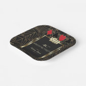 Glam Casino Great Gatsby 40th Poker Birthday Papieren Bordje (Gebogen)