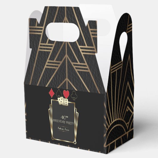 Glam Casino Groot 40e Poker Verjaardag Bedankdoosjes (Geopend)