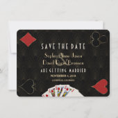 Glam Casino Las Vegas Poker Huwelijk Save The Date (Voorkant)