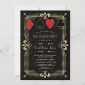 Glam Casino Royale Great Gatsby Jongensavond Kaart (Voorkant)