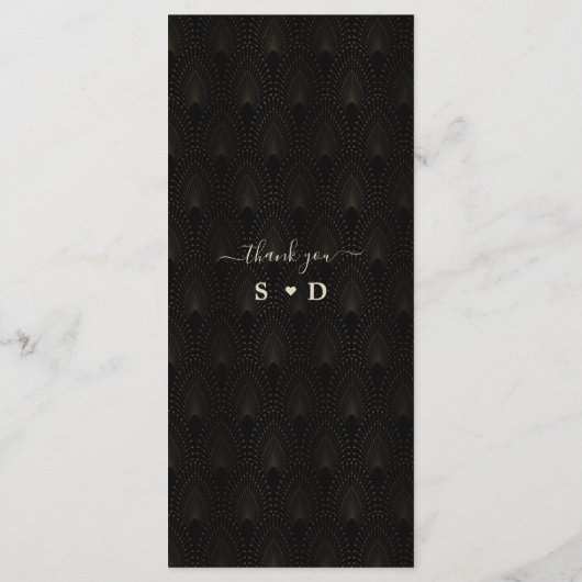 Glam Casino Royale Las Vegas Poker Bruiloft Menu (Achterkant)