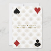 Glam Casino Royale Vegas Poker Vows Renewal Kaart (Achterkant)