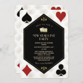 Glam Casino Vegas Goud Gatsby Oud en Nieuw  Kaart (Voorkant / Achterkant)