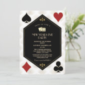 Glam Casino Vegas Goud Gatsby Oud en Nieuw  Kaart (Staand voorkant)