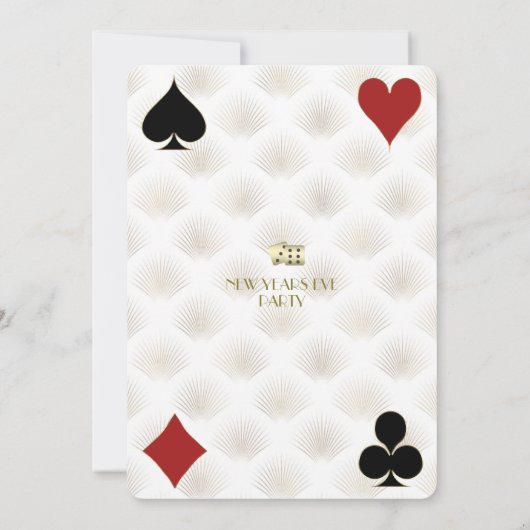 Glam Casino Vegas Goud Gatsby Oud en Nieuw  Kaart (Achterkant)
