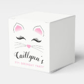 Glam Cat Birthday Bedankdoosjes (Voorkant Zijde)