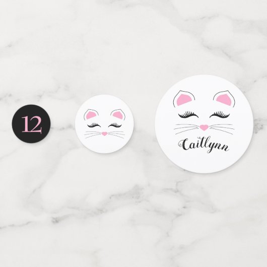 Glam Cat Birthday Confetti (Voorkanten)
