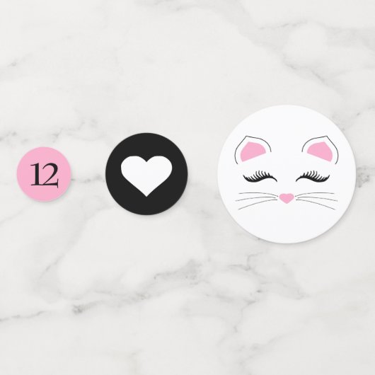 Glam Cat Birthday Confetti (Achterkanten)