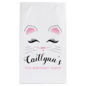 Glam Cat Birthday Party Klein Cadeauzakje (Achterkant)