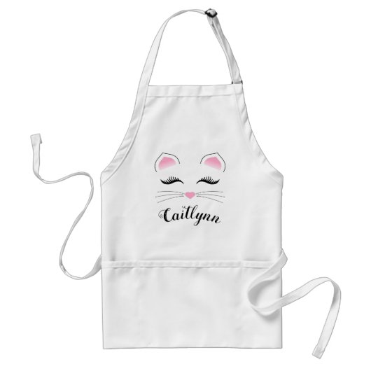 Glam Cat Face Standaard Schort (Voorkant)