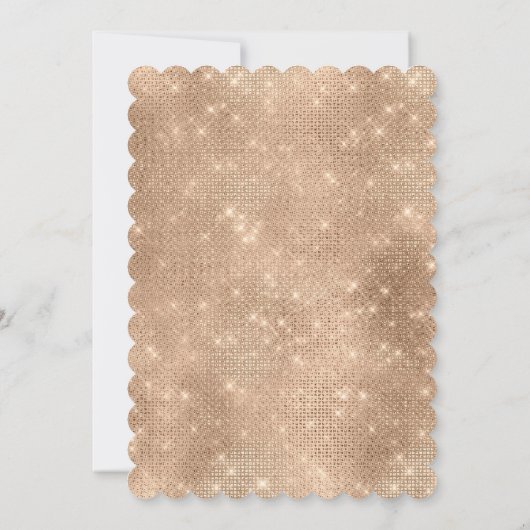 Glam champagne glanzende sprankeling kaart (Achterkant)