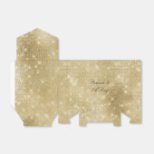 Glam Champagne Gold Glitzy Diamonds Bedankdoosjes (Uitgevouwen)