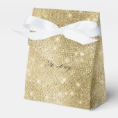 Glam Champagne Gold Glitzy Diamonds Bedankdoosjes (Voorkant Zijde)