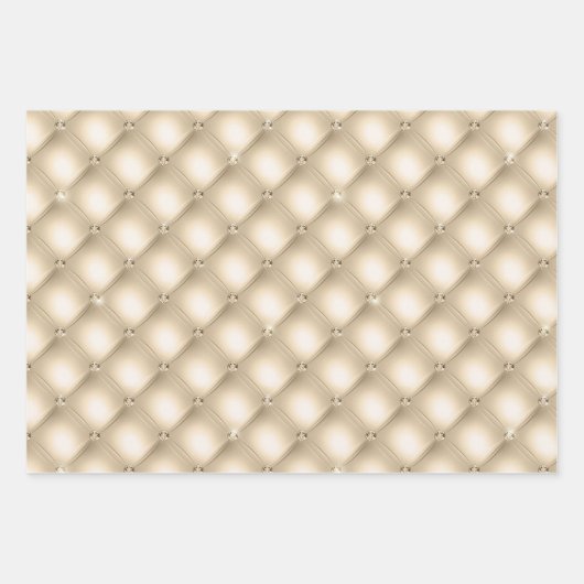 Glam Champagne Gold Glitzy Diamonds Inpakpapier Vel (Voorkant)