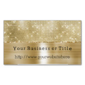 Glam Champagne Gold Glitzy Diamonds Magnetisch Visitekaartje (Voorkant)