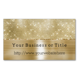 Glam Champagne Gold Glitzy Diamonds Magnetisch Visitekaartje
