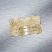 Glam Champagne Gold Glitzy Diamonds Magnetisch Visitekaartje (Voorbeeld)