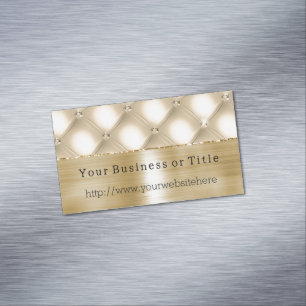 Glam Champagne Gold Glitzy Diamonds Magnetisch Visitekaartje