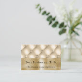 Glam Champagne Gold Glitzy Diamonds Visitekaartje (Staand voorkant)