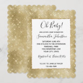 Glam Champagne Gold Glitzy Sparkle Kaart (Voorkant / Achterkant)