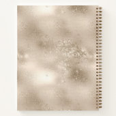 Glam Champagne Gold Monogram Recipe Book Notitieboek (Achterkant)