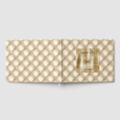 Glam Champagne Goud Glanzende Diamanten Bruiloft Gastenboek (Volledig)