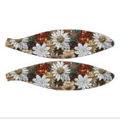 Glam Champagne Gouden Rode Witte Bloemen Basketbal (Panelen)