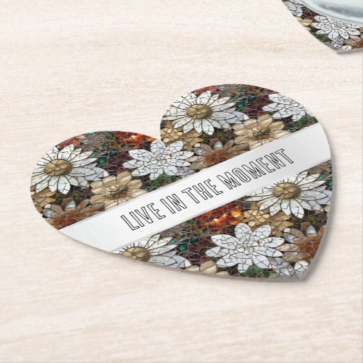 Glam Champagne Gouden Rode Witte Bloemen Kartonnen Onderzetters (Gekanteld)