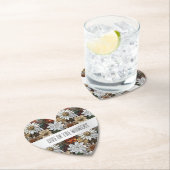 Glam Champagne Gouden Rode Witte Bloemen Kartonnen Onderzetters (Insitu)