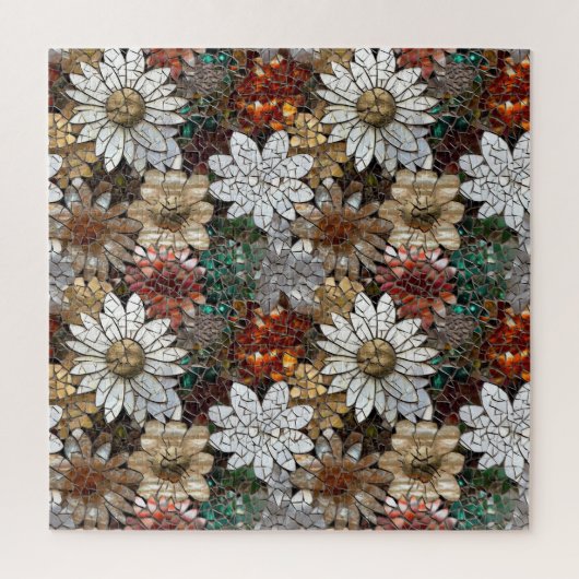 Glam Champagne Gouden Rode Witte Bloemen Legpuzzel (Verticaal)