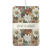 Glam Champagne Gouden Rode Witte Bloemen Luchtverfrisser (Voorkant)