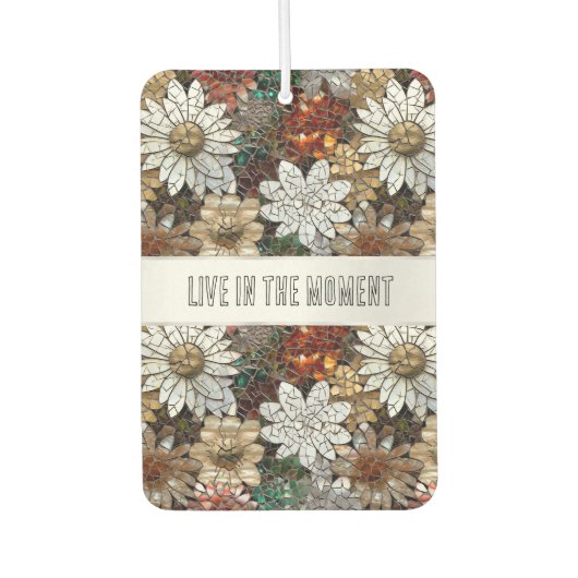 Glam Champagne Gouden Rode Witte Bloemen Luchtverfrisser (Voorkant)