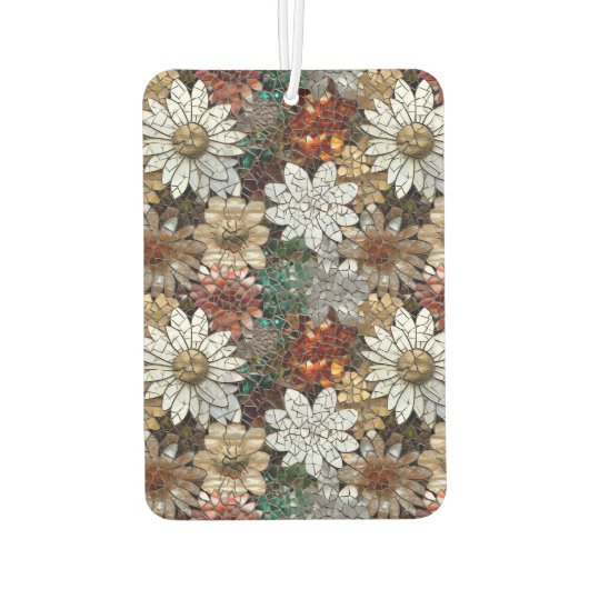 Glam Champagne Gouden Rode Witte Bloemen Luchtverfrisser (Achterkant)