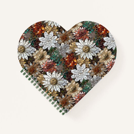 Glam Champagne Gouden Rode Witte Bloemen Notitieboek (Voorkant)