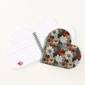 Glam Champagne Gouden Rode Witte Bloemen Notitieboek (Binnen)