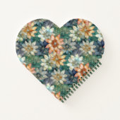 Glam Champagne Gouden Rode Witte Bloemen Notitieboek (Achterkant)