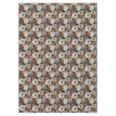 Glam Champagne Gouden Rode Witte Bloemen Tafelkleed (Voorkant)