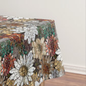 Glam Champagne Gouden Rode Witte Bloemen Tafelkleed (Voorbeeld)