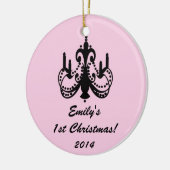 Glam Chandelier Chic Personalized Name Ornament (Links)