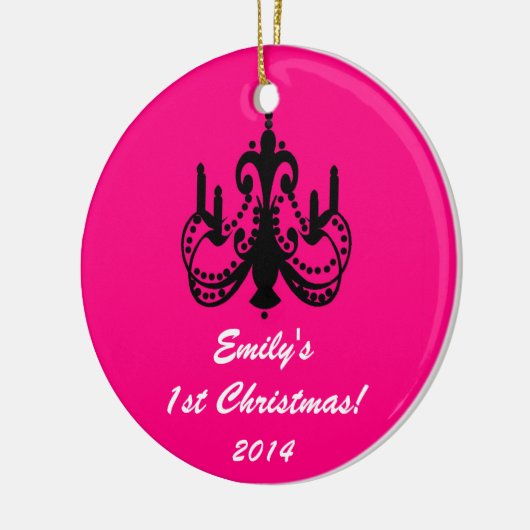 Glam Chandelier Chic Personalized Name Ornament (Links)