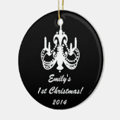 Glam Chandelier Chic Personalized Name Ornament (Links)